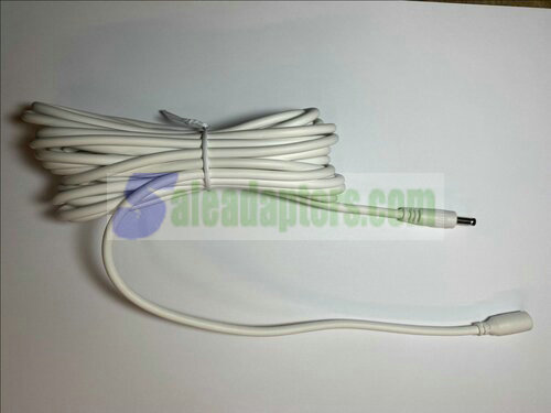 WHITE 4mm x 1.7mm 4mmx1.7mm 4x1.7 DC Power Plug Extension Cable Lead 5M 5 Metres LONG