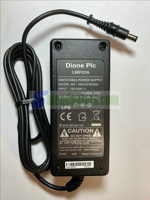 Genuine Dione PLC LMP039 7.2V 2.6A Switching Power Supply AMCSPS090A