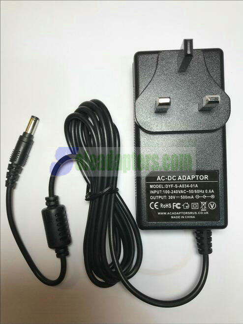 Replacement for 27V 500mA Battery Charger for JODEWAY JOD-S-270050BS UK Plug