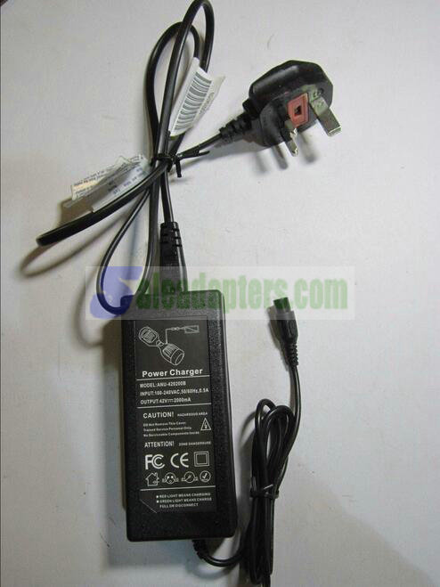 Clone of UK Replacement for 42V 2.0A Power Battery Charger for model ANU-420200A