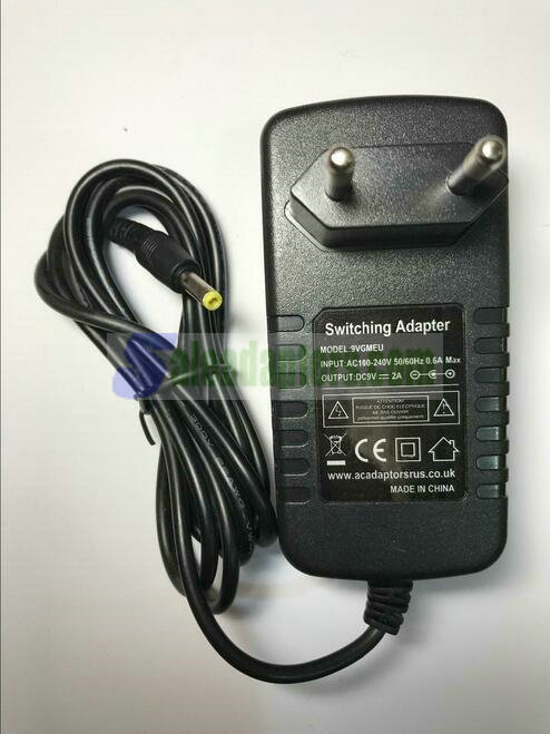 Tesco TC7PDVDAW11 Portable DVD AC Adaptor Charger 9V 1A 2 Pin EU Plug European