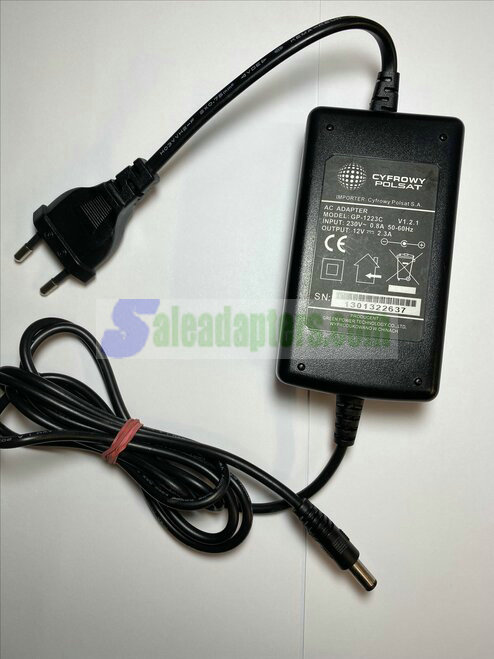 Genuine CYFROWY POLSAT TECHNOLOGY AC ADAPTER MODEL GP-1223C V1.1 12V 2.3A EU