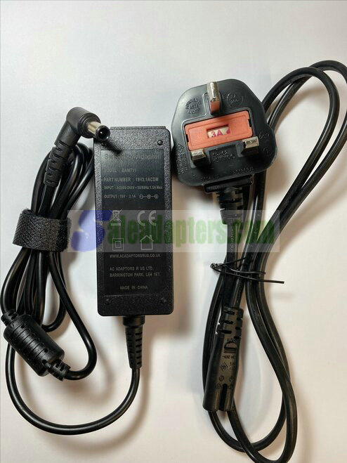 UK Replacement AC Adaptor for 19V 1.6A 35W LG 32LF510B-ZB 32-inch 768p HD LED LCD TV