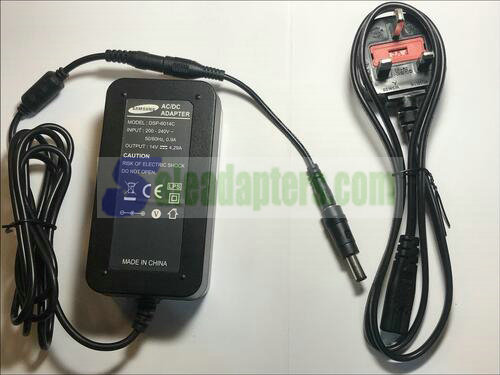 14V 4A SAMSUNG T24C350 LT24C350 T24C350AR T24C350EW AC/DC ADAPTER CHARGER