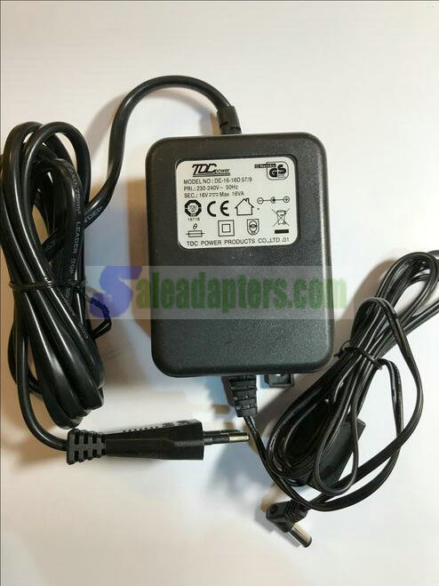 EU 16V 1A MAX 16VA TDC POWER MODEL NO DE-16-16D57/9 16D 57/9 TRANSFORMER POWER