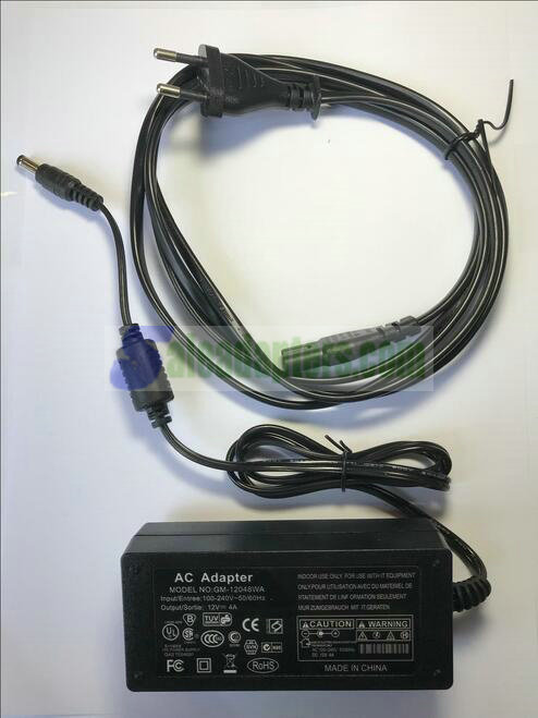 EU Replacement for 12V 4A 12.0V 4.0A PSB-7U Adapter Power Supply