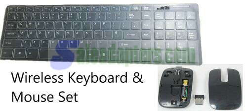 White 2.4Ghz Wireless Thin Keyboard -amp; Mouse Set for Samsung EU46ES6805 Smart TV