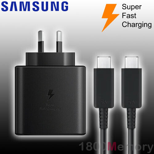 GENUINE Samsung 45W PD 3.0 USB-C Power Adapter AC Wall Charger 1.8m Cable Compatible Br - Click Image to Close