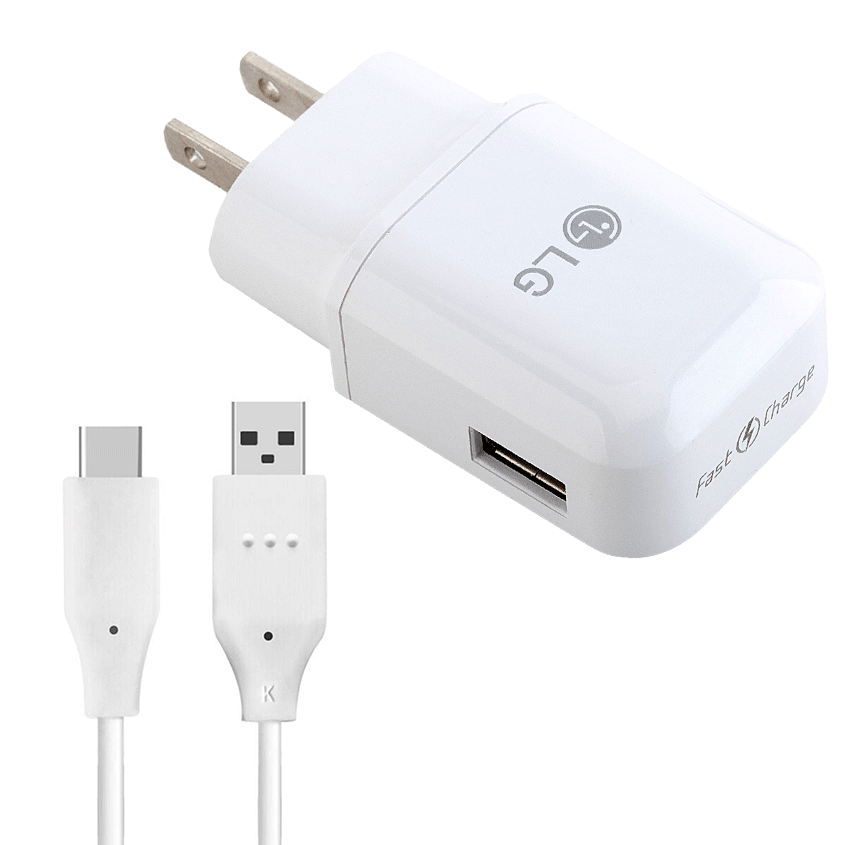 Original LG Fast Charging Wall Charger Type C Cable For LG G5 G6 G7 Stylo 4 V30 Numbe